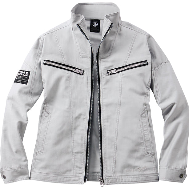 JAWIN 53400ストレッチ長袖ジャンパー【秋冬】 商品コード：JC-53400 色：シルバー(一覧表示用)