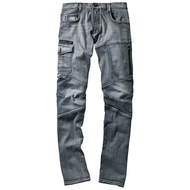 JAWIN 53002 ストレッチデニムノータックカーゴパンツ【秋冬】 商品コード：JC-53002 色：ストロングブリーチブラック(一覧表示用)
