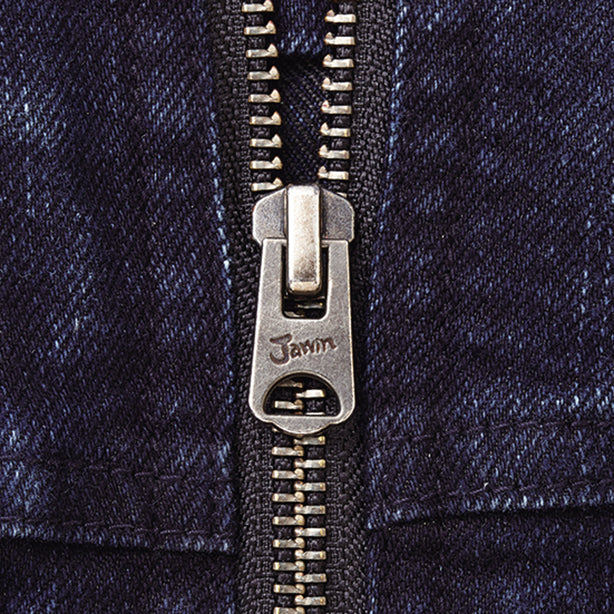 JAWIN 52900 ストレッチデニムジャンパー【秋冬】 商品コード：JC-52900 ロゴ入りファスナー
