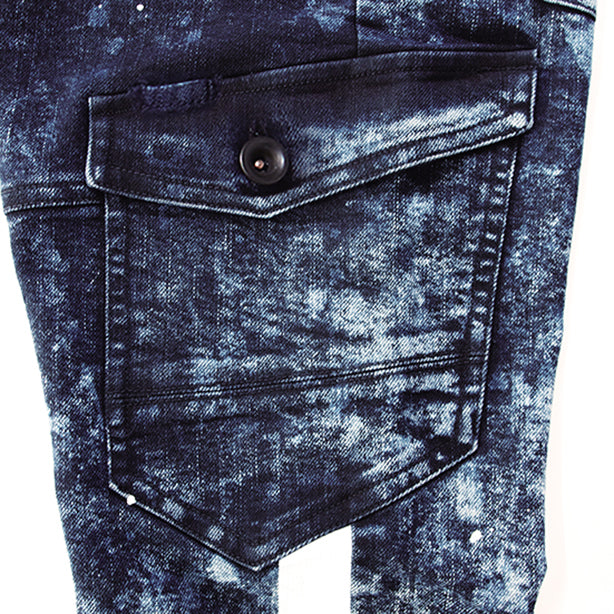 JAWIN 52902 ストレッチデニムノータックカーゴパンツ【秋冬】 商品コード：JC-52902 両脇ポケット
