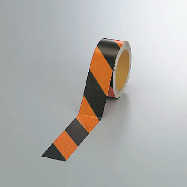 高輝度テープ 橙/黒 45mm幅×10m