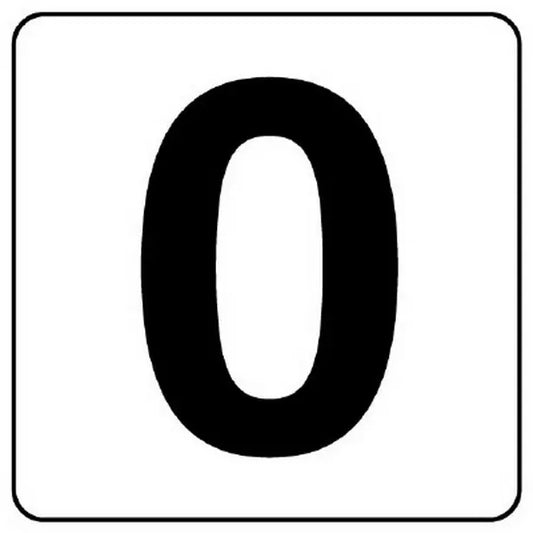 番号札ステッカー０（５枚入）