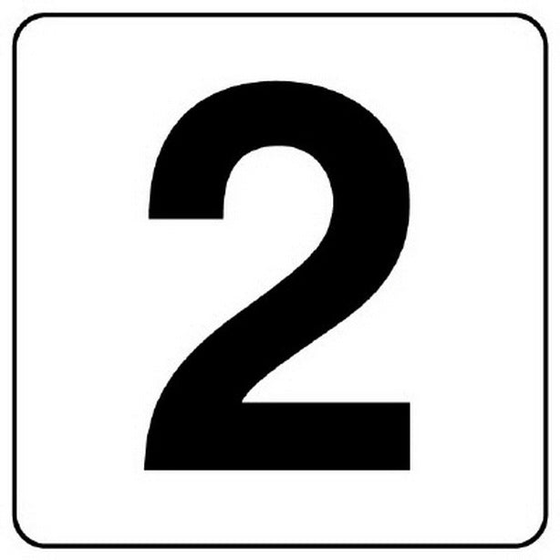 番号札ステッカー２（５枚入）