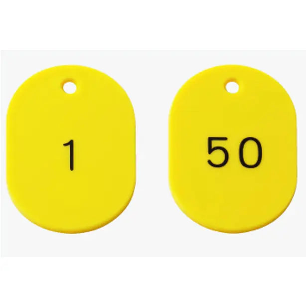 番号札 60×40 黄 1~50 50枚組