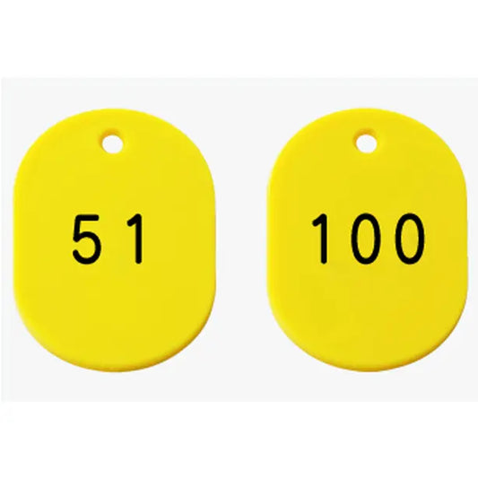 番号札 60×40 黄 51~100 50枚組