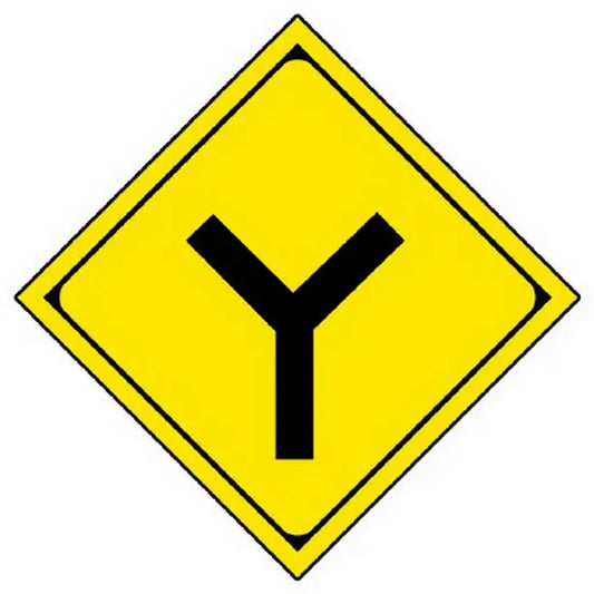 警戒標識 201-D Y型道路交差点