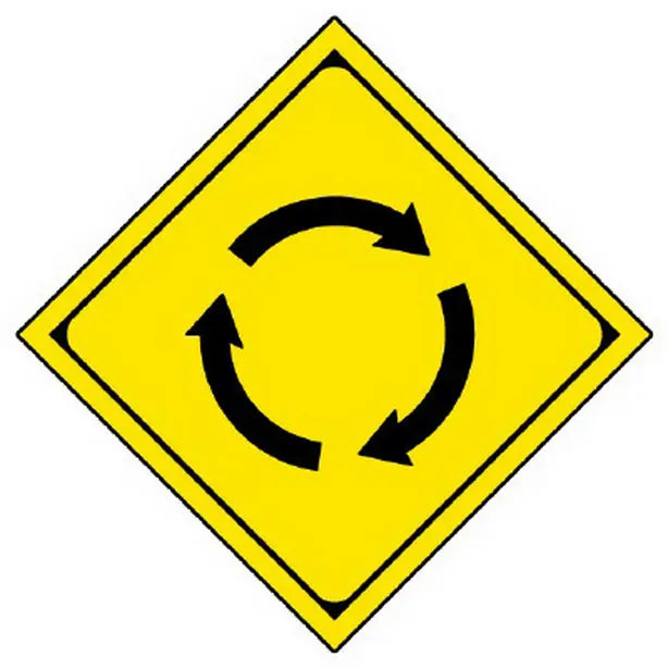 警戒標識 201の2 ロータリーあり