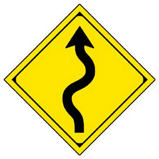 警戒標識 206 つづら折れあり