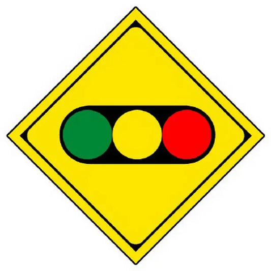 警戒標識 208の2 信号機あり