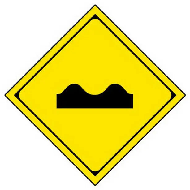 警戒標識 209の3 路面凸凹あり