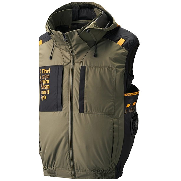 メーカー:ATACKBASE 品名&品番:ATACKBACE ATC-7700 The tough 空調風神服 チタンフードベストコンプリートセット(一覧表示用)  カラー:ベージュ