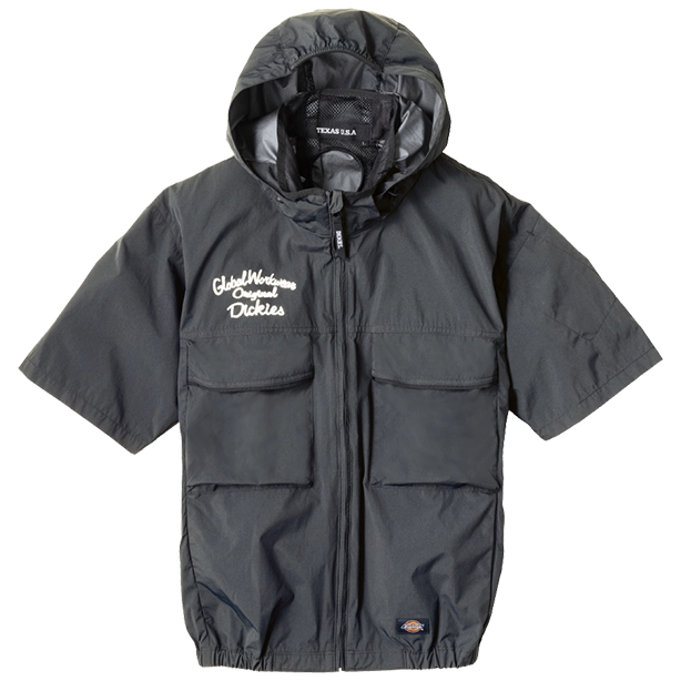 メーカー:CO_COS 品名&品番:Dickies CC-D-290 日傘遮熱®半袖ブルゾンコンプリートセット(一覧表示用)  カラー:チャコール