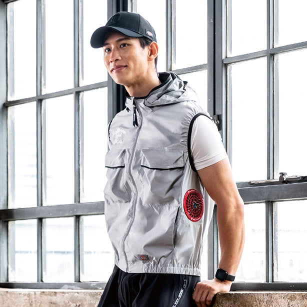 メーカー:CO_COS 品名&品番:Dickies CC-D-299 日傘遮熱®ベストコンプリートセット 着用イメージ男性