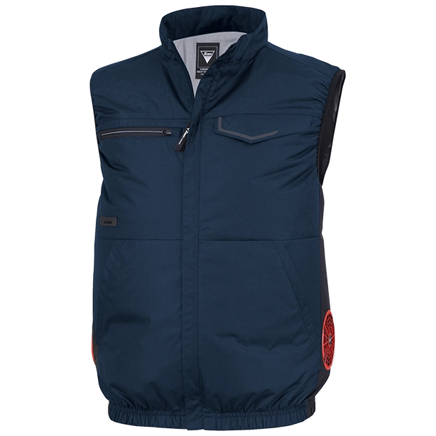 メーカー:XEBEC 品名&品番:XEBEC XE-98039 空調服®ベスト【JIS制電/サイドファン】(一覧表示用)  カラー:ディープネイビー