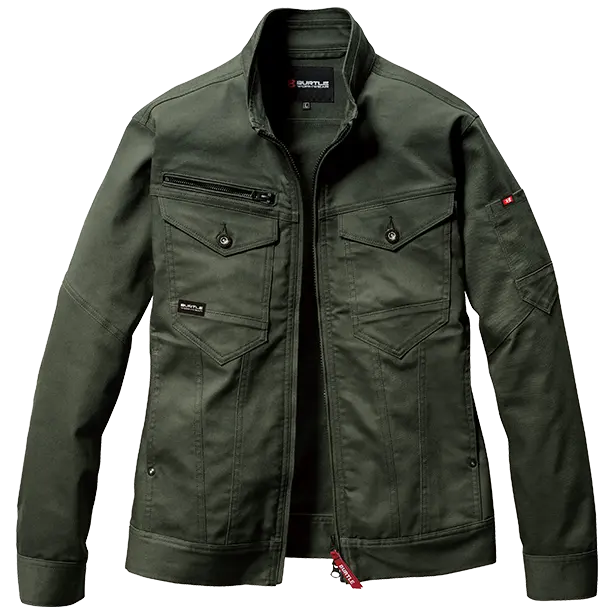 メーカー:BURTLE 品名&品番:BURTLE BTL-5021 ジャケット【ユニセックス】(オプション表示用)  カラー：ミルスグリーン