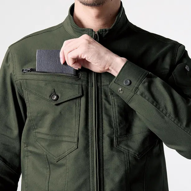 メーカー:BURTLE 品名&品番:BURTLE BTL-5021 ジャケット【ユニセックス】 右胸ファスナーポケット