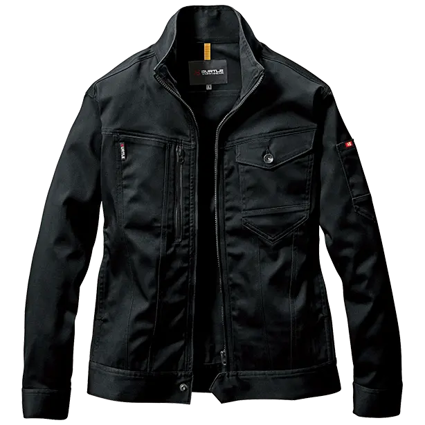 メーカー:BURTLE 品名&品番:BURTLE BTL-671 ジャケット【ユニセックス】(一覧表示用)  カラー：ブラック