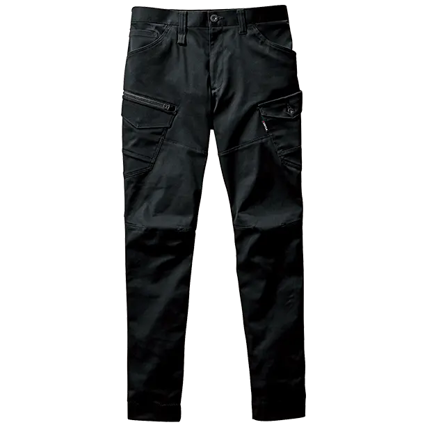 メーカー:BURTLE 品名&品番:BURTLE BTL-672 カーゴパンツ【ユニセックス】(一覧表示用)  カラー：ブラック