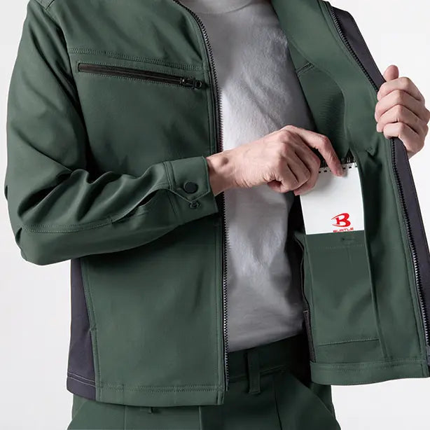 メーカー:BURTLE 品名&品番:BURTLE BTL-9711 ジャケット【ユニセックス】 左内ポケット