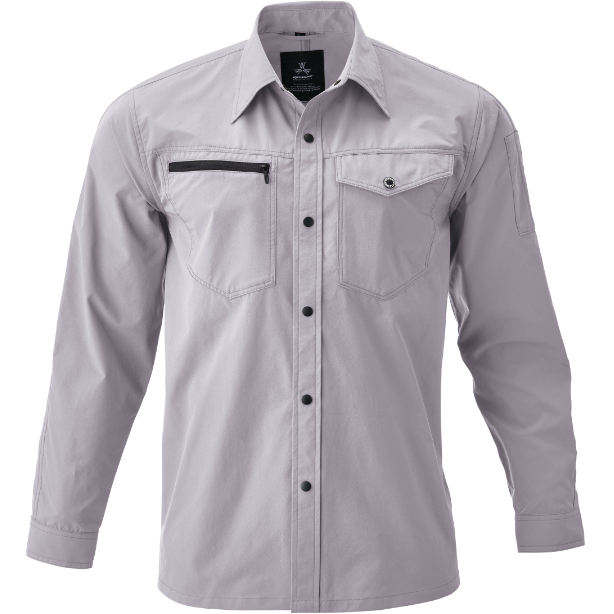 メーカー:ATACKBASE 品名&品番:ATACK BASE ATC-29016 制電防止ストレッチシャツ APEXWIN(オプション表示用)  カラー:グレー