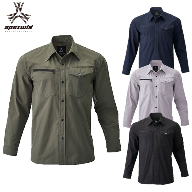 メーカー:ATACKBASE 品名&品番:ATACK BASE ATC-29016 制電防止ストレッチシャツ APEXWIN(一覧表示用) 