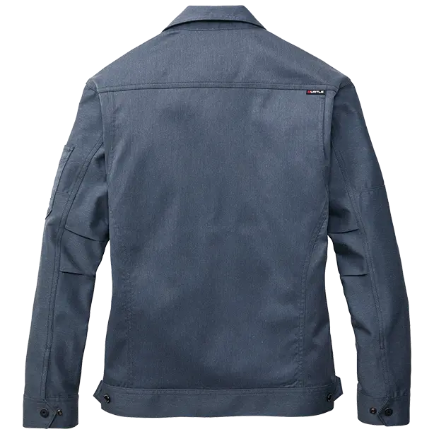 メーカー:BURTLE 品名&品番:BURTLE BTL-7051 ジャケット【ユニセックス】 カラー：インディゴ(バックスタイル)