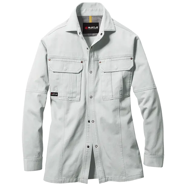 メーカー:BURTLE 品名&品番:BURTLE BTL-8035 長袖シャツ【ユニセックス】(一覧表示用)  カラー：シルバー