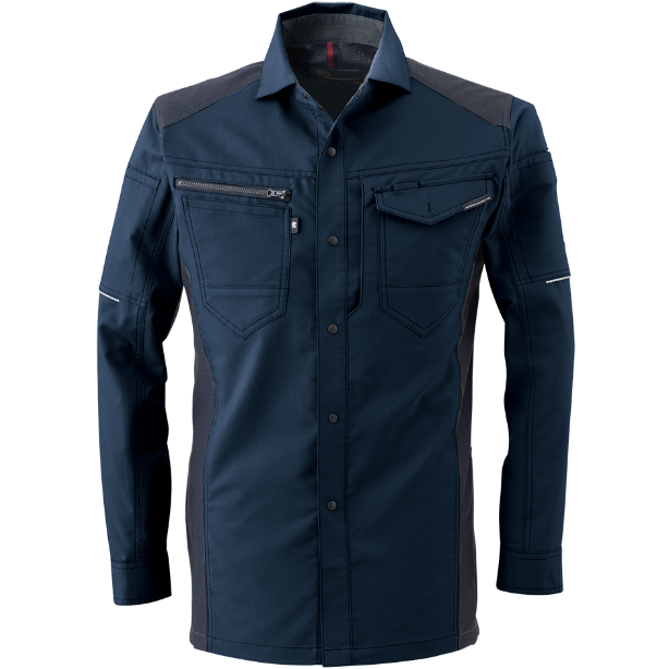 メーカー:CO_COS 品名&品番:CO-COS CC-A-9078 秋冬スマートシルエット長袖シャツ ANDARESCHIETTI【通年】(一覧表示用)  カラー:ネイビー