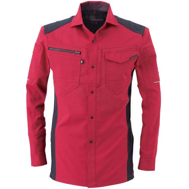 メーカー:CO_COS 品名&品番:CO-COS CC-A-9078 秋冬スマートシルエット長袖シャツ ANDARESCHIETTI【通年】(一覧表示用)  カラー:レッド