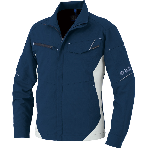 メーカー:CO_COS 品名&品番:CO-COS CC-AE-8190 秋冬SDGsサステナブル裏綿ブルゾン(オプション表示用)  カラー:ネイビー