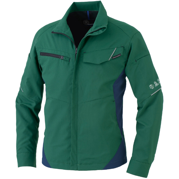 メーカー:CO_COS 品名&品番:CO-COS CC-AE-8190 秋冬SDGsサステナブル裏綿ブルゾン(オプション表示用)  カラー:グリーン