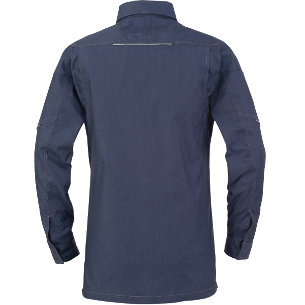 メーカー:CO_COS 品名&品番:CO-COS CC-AG-3088 秋冬ストレッチ長袖シャツ ANDARESCHIETTI×GLADIATOR【通年】 カラー:インディゴ(バックスタイル)