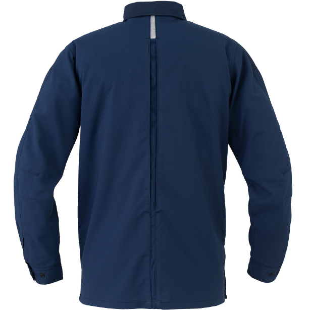 メーカー:CO_COS 品名&品番:CO-COS CC-MB25008 秋冬多機能×エコ長袖シャツ MONBALENO【通年】 カラー:ブルー×ネイビー(バックスタイル)