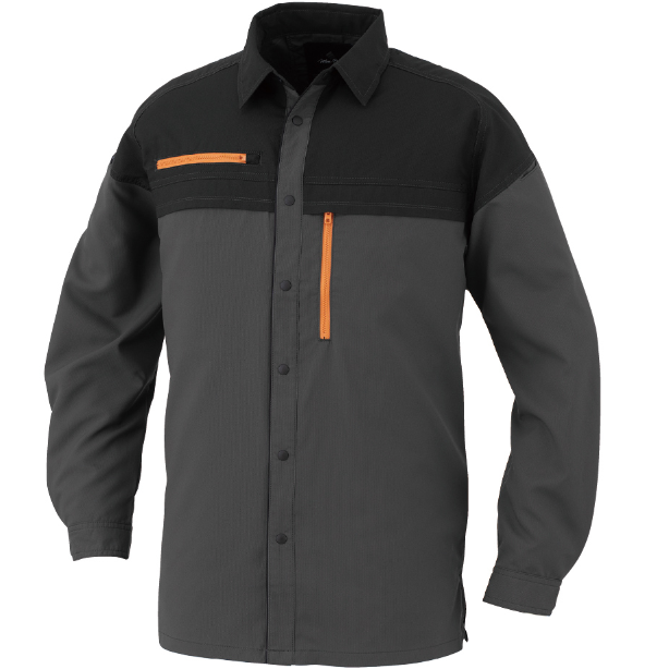 メーカー:CO_COS 品名&品番:CO-COS CC-MB25008 秋冬多機能×エコ長袖シャツ MONBALENO【通年】(一覧表示用)  カラー:チャコール×ブラック