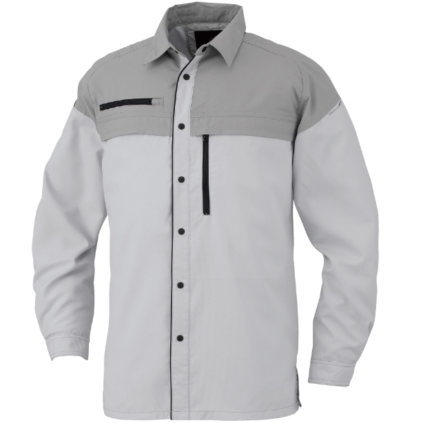 メーカー:CO_COS 品名&品番:CO-COS CC-MB25008 秋冬多機能×エコ長袖シャツ MONBALENO【通年】(一覧表示用)  カラー:シルバー×グレー