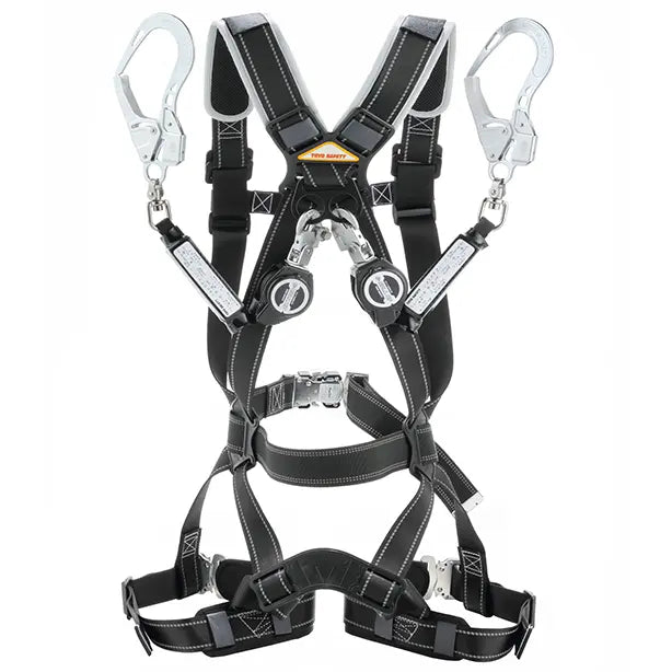 墜落制止用器具　フルハーネス型小型巻取式ロック装置付きダブル（フルセット）【トーヨーセーフティ】