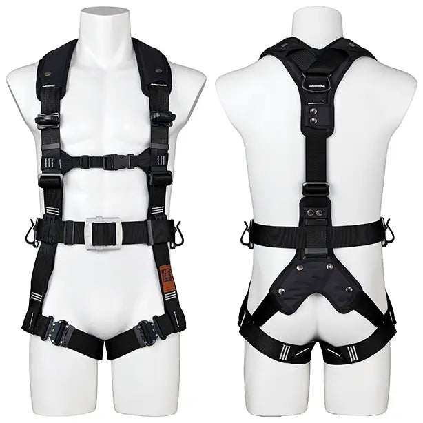 メーカー:タニザワ 品名&品番:フルハーネス型墜落制止用器具 輝Ⅱ [パッド付][ST574AD タニザワ](オプション表示用)  カラー:ブラック(軽量バックル)