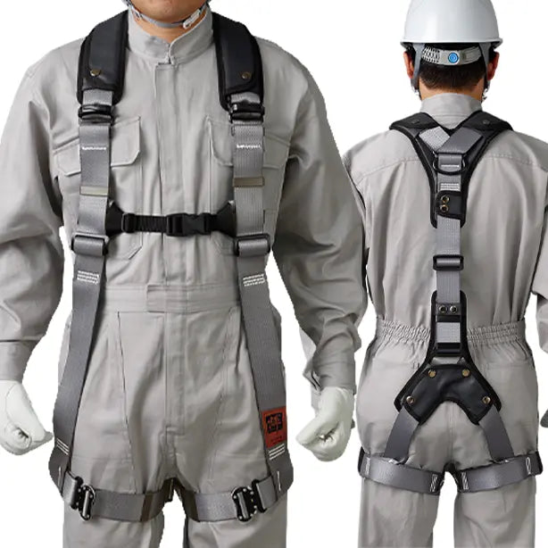 メーカー:タニザワ 品名&品番:フルハーネス型墜落制止用器具 輝Ⅱ [パッド付][ST574AD タニザワ](オプション表示用)  カラー:グレー(胴ベルトなし)