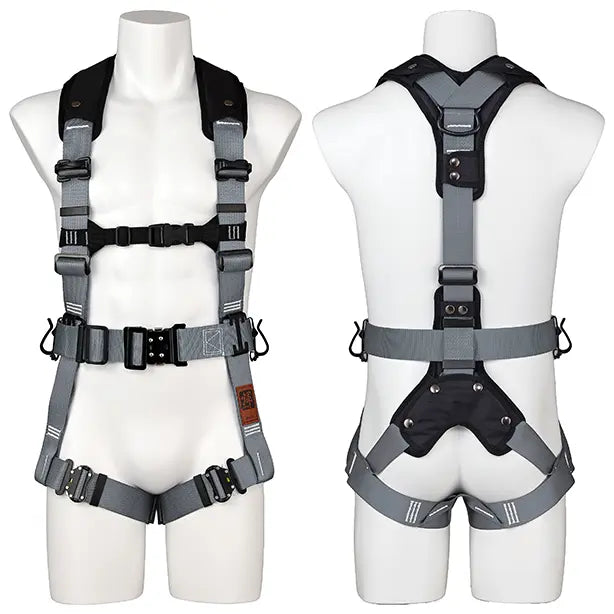 メーカー:タニザワ 品名&品番:フルハーネス型墜落制止用器具 輝Ⅱ [パッド付][ST574AD タニザワ](オプション表示用)  カラー:グレー(ワンタッチバックル)