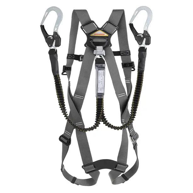 メーカー:トーヨーセーフティ 品名&品番:フルハーネス用墜落制止用器具【ダブルランヤードセット/伸縮式】KARUHARNESS [TS-FGH-16W トーヨーセーフティ] ハーネス