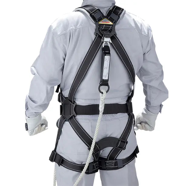 メーカー:トーヨーセーフティ 品名&品番:フルハーネス用墜落制止用器具【ランヤードセット/ロープ式】[TS-FGH-55 トーヨーセーフティ] バックスタイル