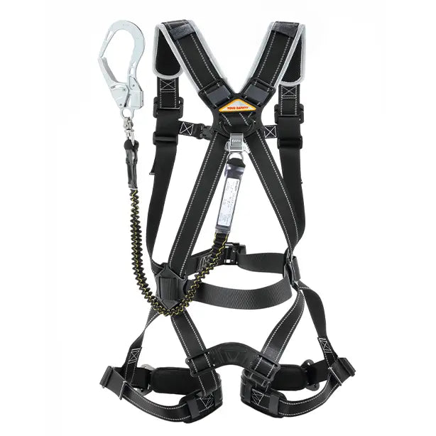 メーカー:トーヨーセーフティ 品名&品番:フルハーネス用墜落制止用器具【ランヤードセット/伸縮式】[TS-FGH-66 トーヨーセーフティ] バックスタイル