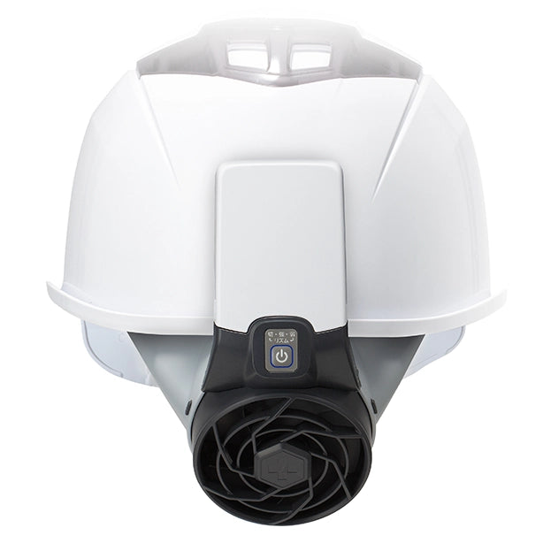 メーカー:TOYO SAFETY 品名&品番:TOYO SAFETY WINDY Ⅴ ヘルメット取付式送風機 【バッテリーパック付き】 ヘルメット(単体)
