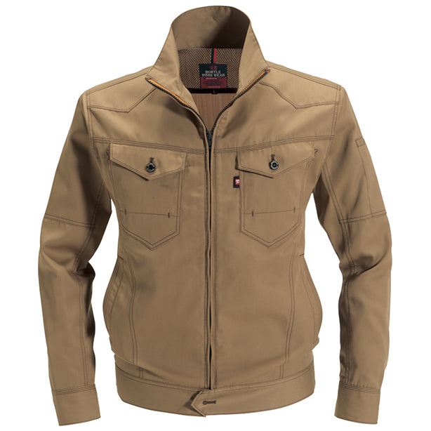 メーカー:BURTLE 品名&品番:BURTLE BTL-1511 春夏ジャケット【ユニセックス】(一覧表示用)  カラー：キャメル