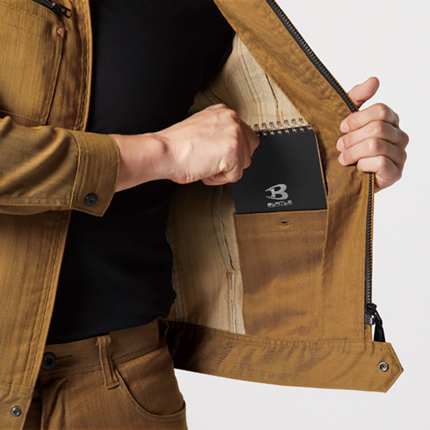 メーカー:BURTLE 品名&品番:BURTLE BTL-1811 春夏長袖ジャケット【ユニセックス】 左内ポケット