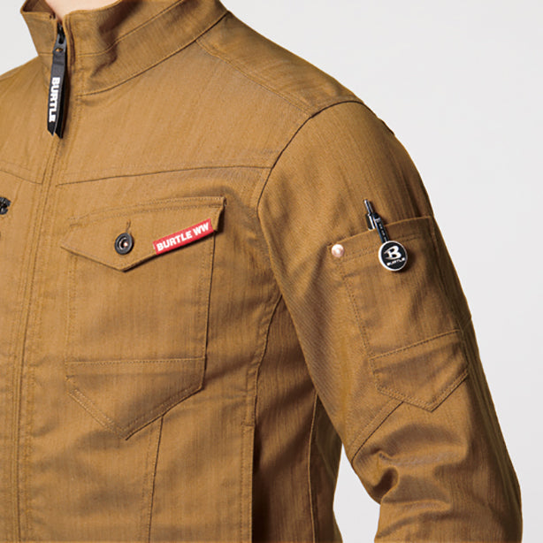 メーカー:BURTLE 品名&品番:BURTLE BTL-1811 春夏長袖ジャケット【ユニセックス】 左袖ペン差し