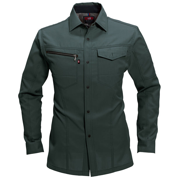 メーカー:BURTLE 品名&品番:BURTLE BTL-7093 春夏長袖シャツ【ユニセックス】(一覧表示用)  カラー：クーガー