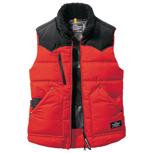 メーカー:BURTLE 品名&品番:BURTLE BTL-5024 サーモクラフト 防寒ベスト【ウェアのみ】(一覧表示用)  カラー：カーディナル
