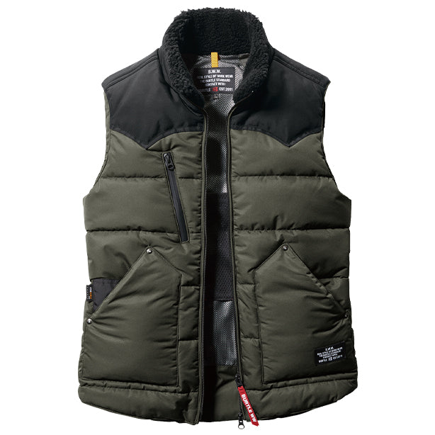 メーカー:BURTLE 品名&品番:BURTLE BTL-5024 サーモクラフト 防寒ベスト【ウェアのみ】(一覧表示用)  カラー：ミルスグリーン