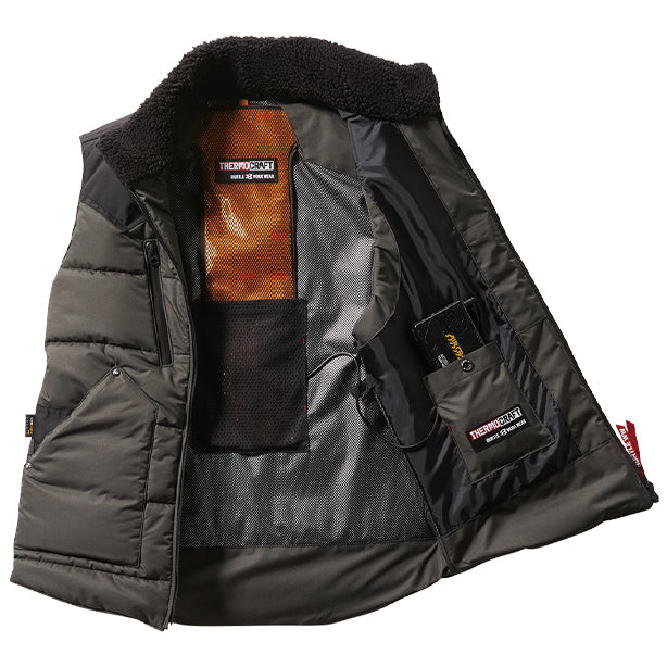 メーカー:BURTLE 品名&品番:BURTLE BTL-5024 サーモクラフト 防寒ベスト【ウェアのみ】 装備イメージ